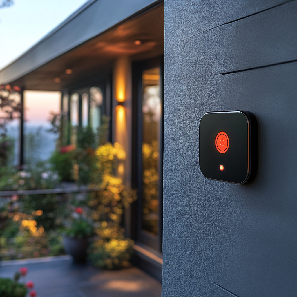 Smart Home i system zabezpieczeń domu – nowoczesny panel sterowania na elewacji, montaż Lidzbark Warmiński